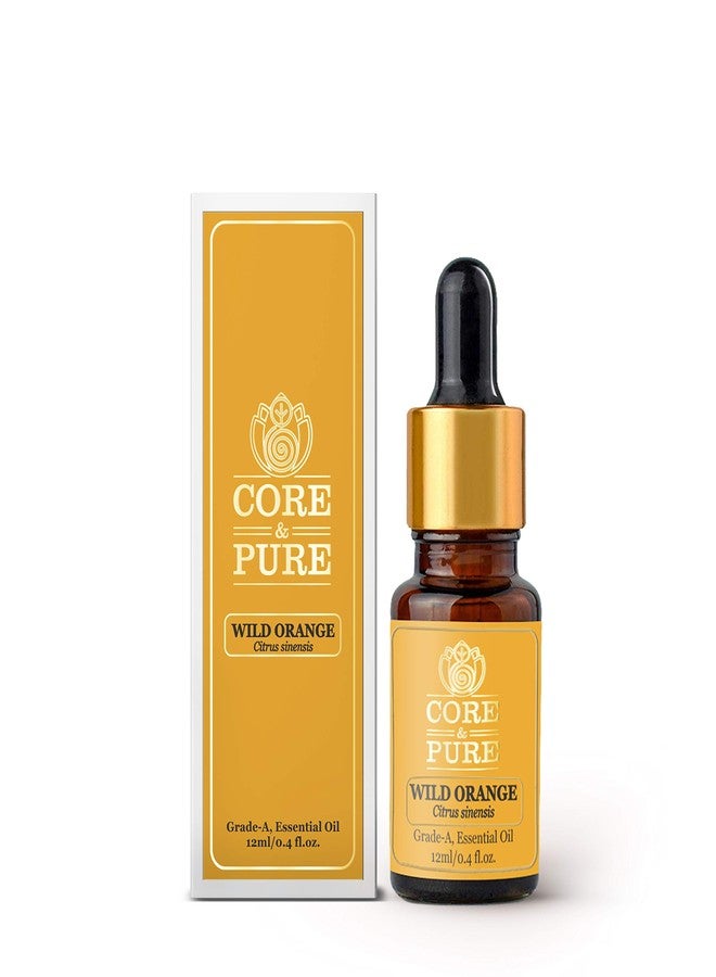 CORE & PURE Wild Orange Grade-A, Essential Oil- Helps in Blemishes & Purifying Skin, Immunity |Natural, Potent|- 12ml - Image 1