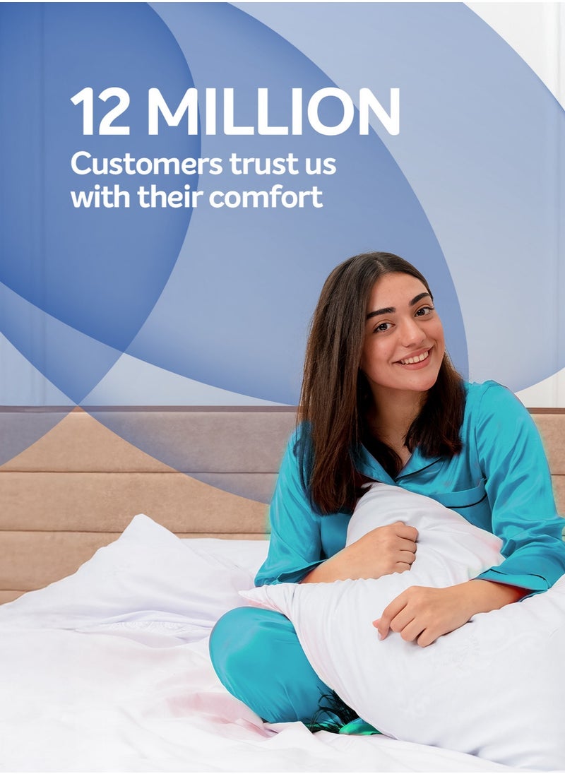 Sleepwell Spine Plus Regular | Visco Rebonded Foam | Super King Bed Size | Bonnell Spring | Neem Fresche Technology | Anti Sag Mattress (200L x 200W x 20H cm)