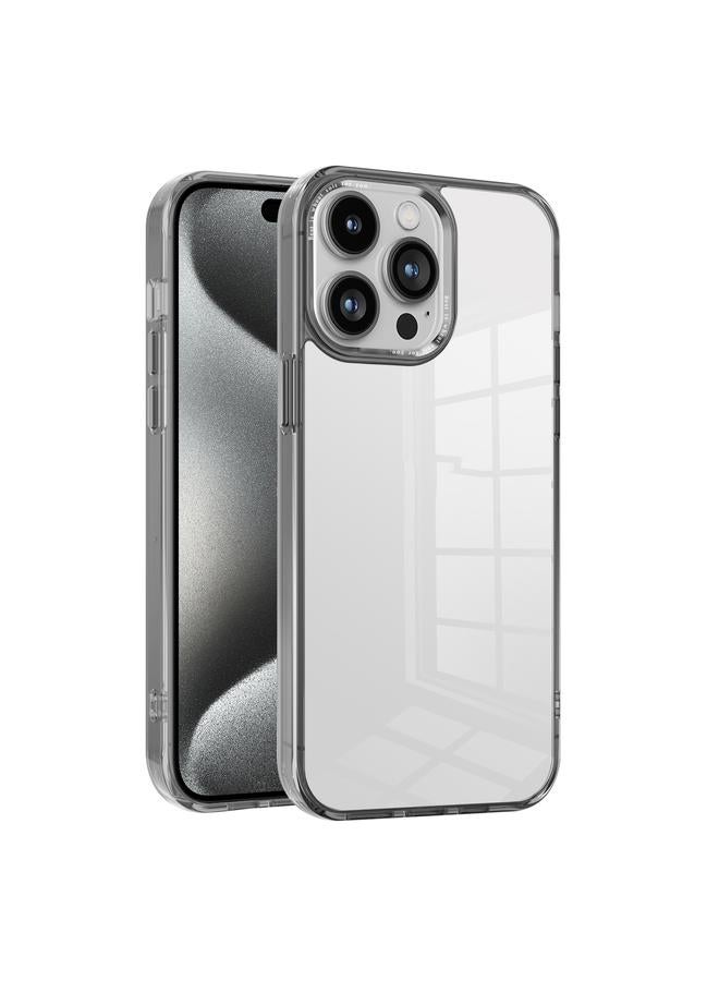 اس-توب جراب لهاتف iPhone 15 Pro Max بلون ثلجي شفاف من البولي كربونات الهجينة المصنوعة من مادة TPU - Image 1