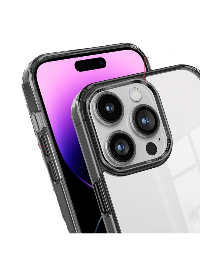 اس-توب جراب لهاتف iPhone 15 Pro Max بلون ثلجي شفاف من البولي كربونات الهجينة المصنوعة من مادة TPU - Image 4