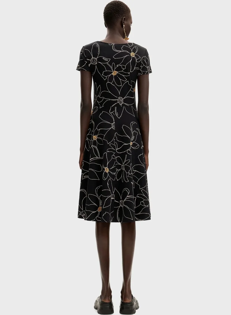 DESIGUAL Floral Print Dress