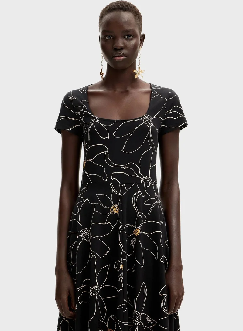 DESIGUAL Floral Print Dress