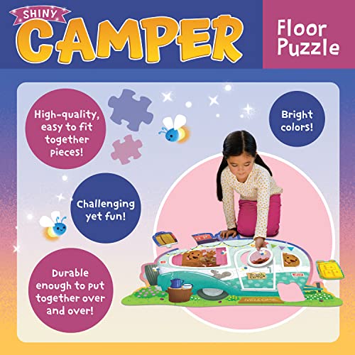 Peaceable Kingdom Shiny Camper Floor Puzzle Giant Camping Puzzle for Kids Ages 3 up Fun Camper Shape Great for Classrooms - Image 5