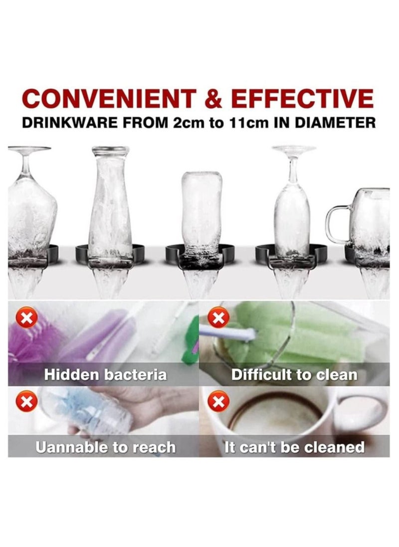 Generic - Glass Rinser for Kitchen Sink Automatic Cup Rinser with Accessories Faucet Glass Rinser Quick Cup Washer for Kitchen Sink automatic flushing device Quick Rinser forBaby Bottle Bar Glass Rinser - Image 1