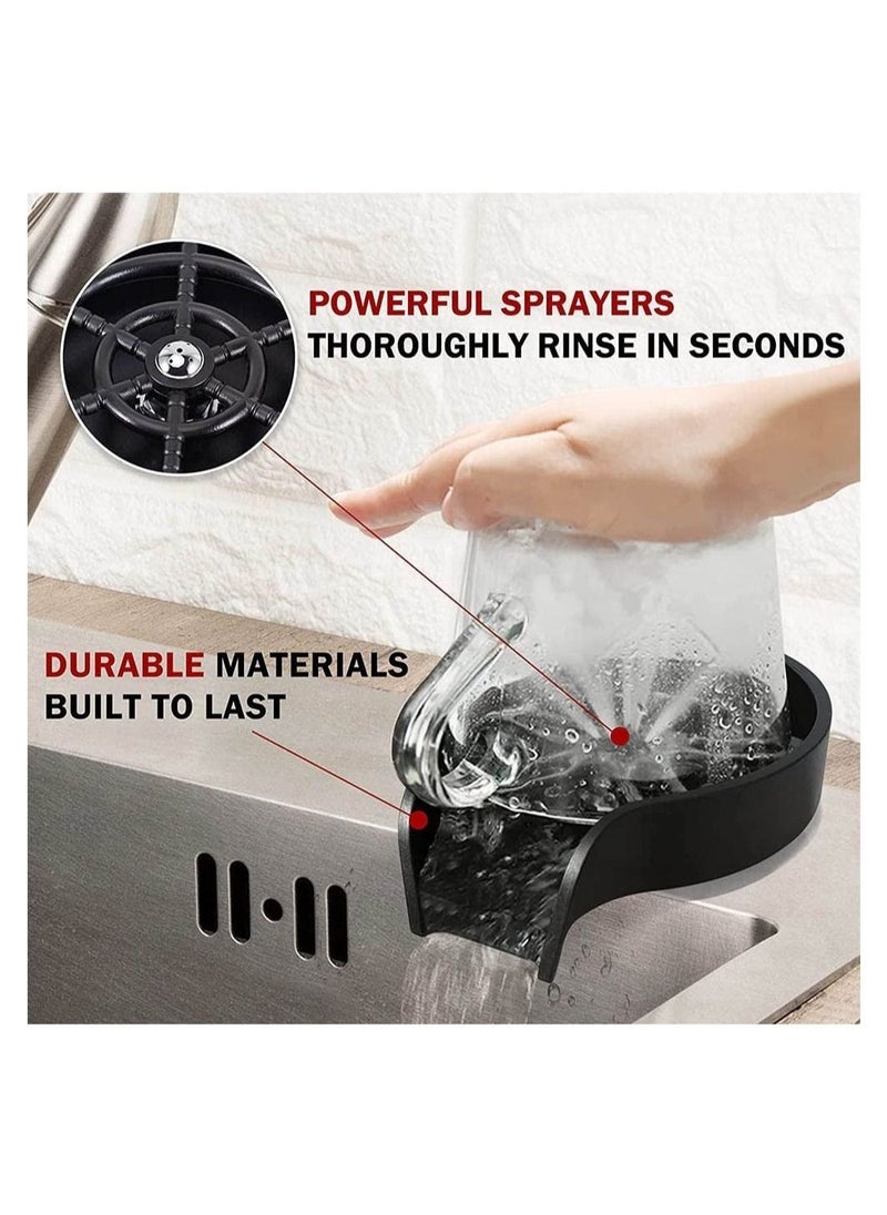 Generic - Glass Rinser for Kitchen Sink Automatic Cup Rinser with Accessories Faucet Glass Rinser Quick Cup Washer for Kitchen Sink automatic flushing device Quick Rinser forBaby Bottle Bar Glass Rinser - Image 1