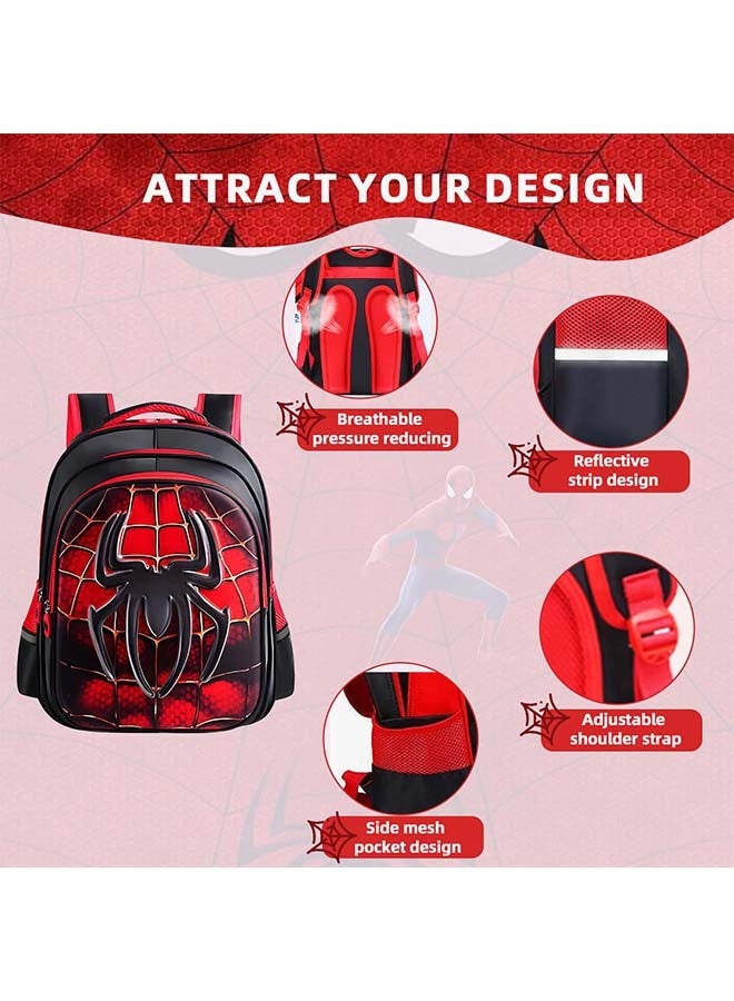 Beauenty 3D Marvel Heroes School Bag, Large School Bags for Boys High-Capacity and Waterproof With Stationery Box Kids School Bag.Spider Backpack School Bag for Boys Girls 6-12 Year Old - Image 3
