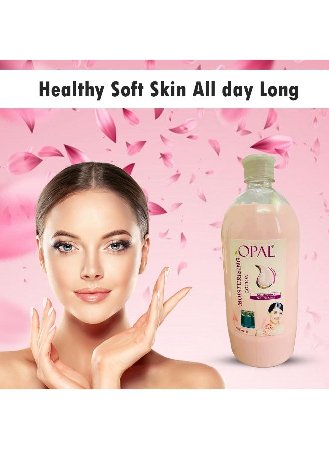 Opal Ultimate Nourishing Body Lotion For Dry Skin | Fast Absorbing & Winter Body Milk Lotion | Body Lotion For Women & Men All Skin Types- 1 Litres - Image 3