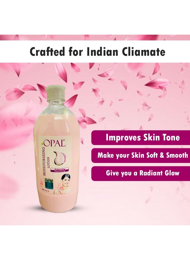 Opal Ultimate Nourishing Body Lotion For Dry Skin | Fast Absorbing & Winter Body Milk Lotion | Body Lotion For Women & Men All Skin Types- 1 Litres - Image 4