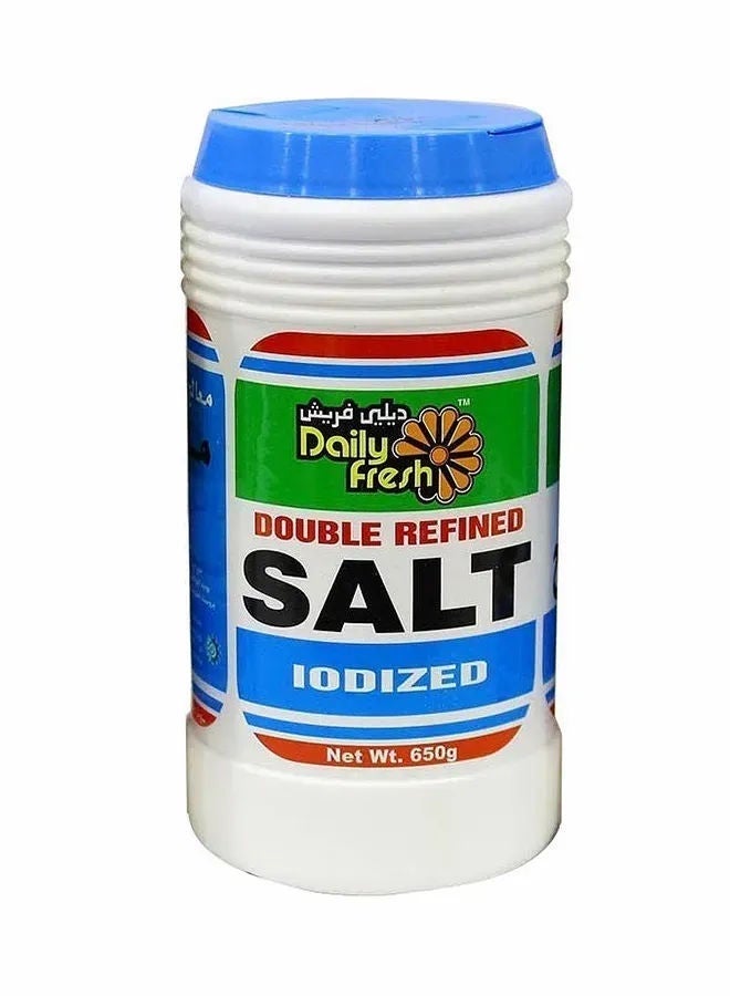 Daily Fresh Double Refined Iodized Salt, 650g