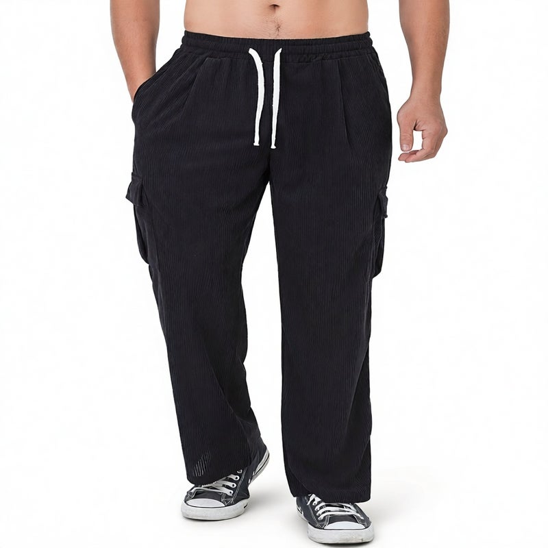 Men's Loose Fit Linen Cotton Casual Straight Leg Pants - Image 3