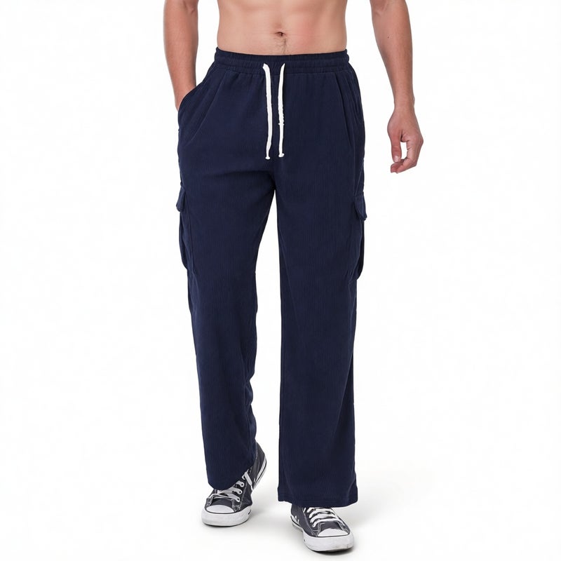 Men's Loose Fit Linen Cotton Casual Straight Leg Pants - Image 4