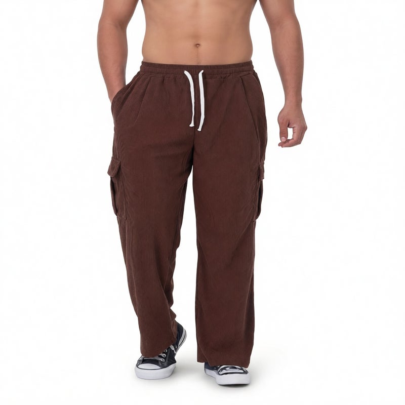 Men's Loose Fit Linen Cotton Casual Straight Leg Pants - Image 1
