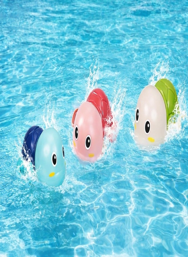 MOPANIRAJ Pool Toy Baby Bath Toys Wind Up Swimming Turtles for Bathtub Pool Water Play, Non-Toxic Floating Bath Toy Set for Toddlers Boys Girls 6 Months -3 Years, Hand-Eye Coordination Toy - Image 1