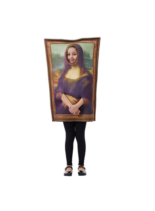 EraSpooky Kids Mona Lisa Costume Funny Celebrity Paintings Halloween Clothes - Image 1