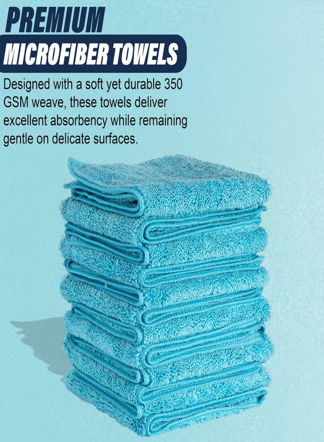 Plane Perfect Premium Microfiber Towels - 350GSM, 14"x14" Scratch Free, Absorbent, Reusable Cleaning & Drying Towels for Planes, Cars, Boats, Motorcycles | 12 Pack - Image 2