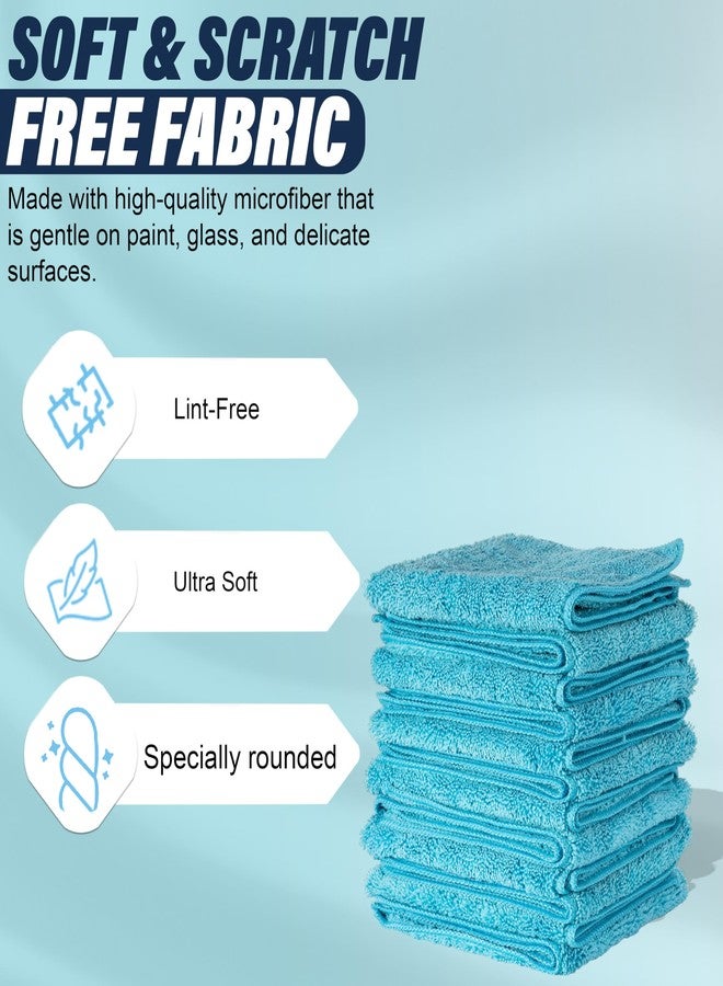 Plane Perfect Premium Microfiber Towels - 350GSM, 14"x14" Scratch Free, Absorbent, Reusable Cleaning & Drying Towels for Planes, Cars, Boats, Motorcycles | 12 Pack - Image 3