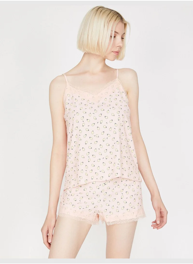 KOTON Patterned Pyjama Top