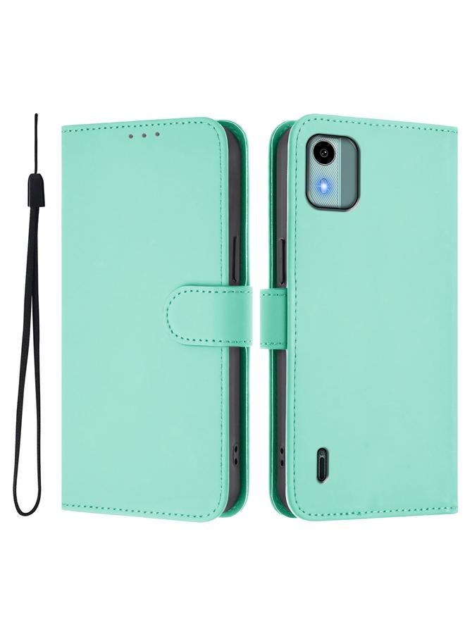 اس-توب جراب لهاتف Nokia C12 مصنوع من الجلد بلون سادة مع حبل تعليق - Image 2