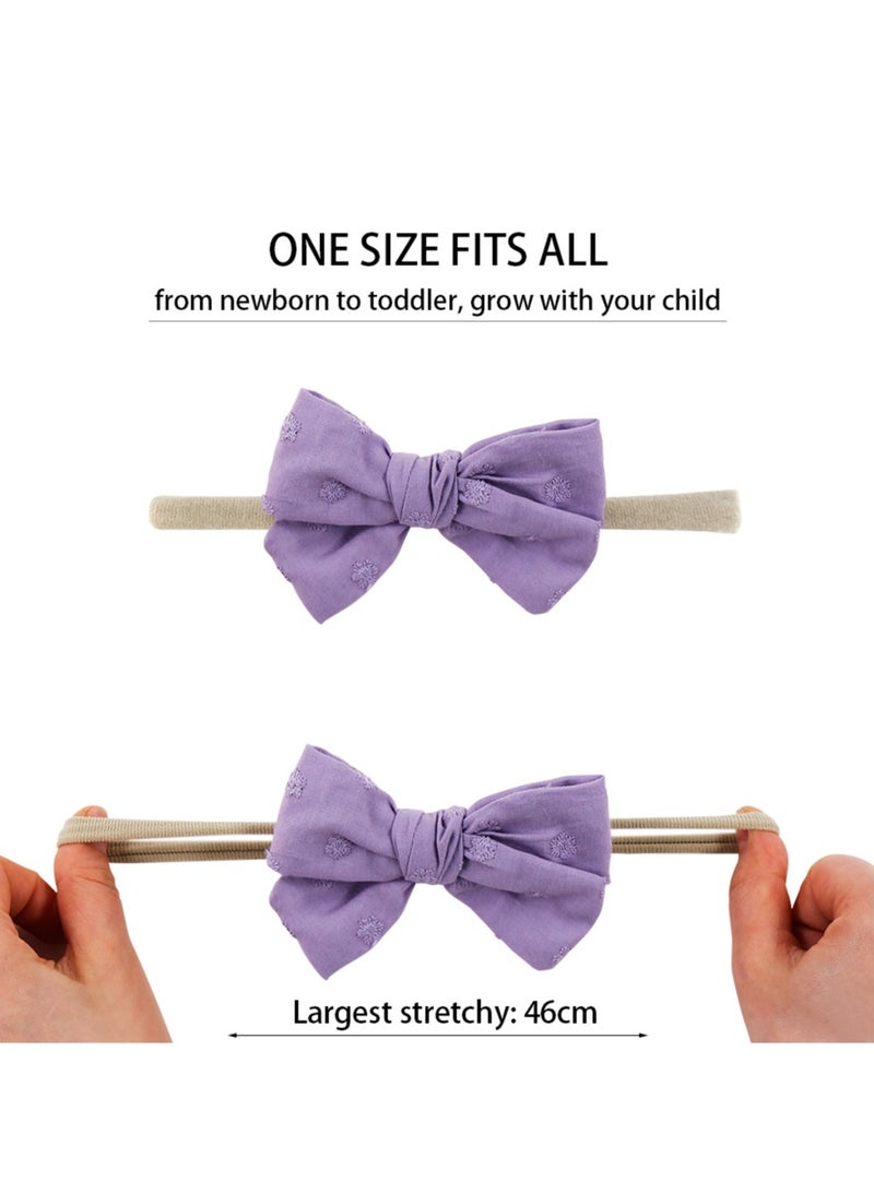 D'Daniela Angela Ribbon Bow Clip Set For Babies and Girls - Burgundy - Image 2