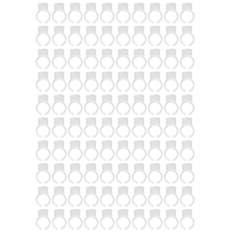 Disposable Eyebrow Tattoo Ink Rings Pigments Holder Container Cup Medium Size (100pcs) - Image 1