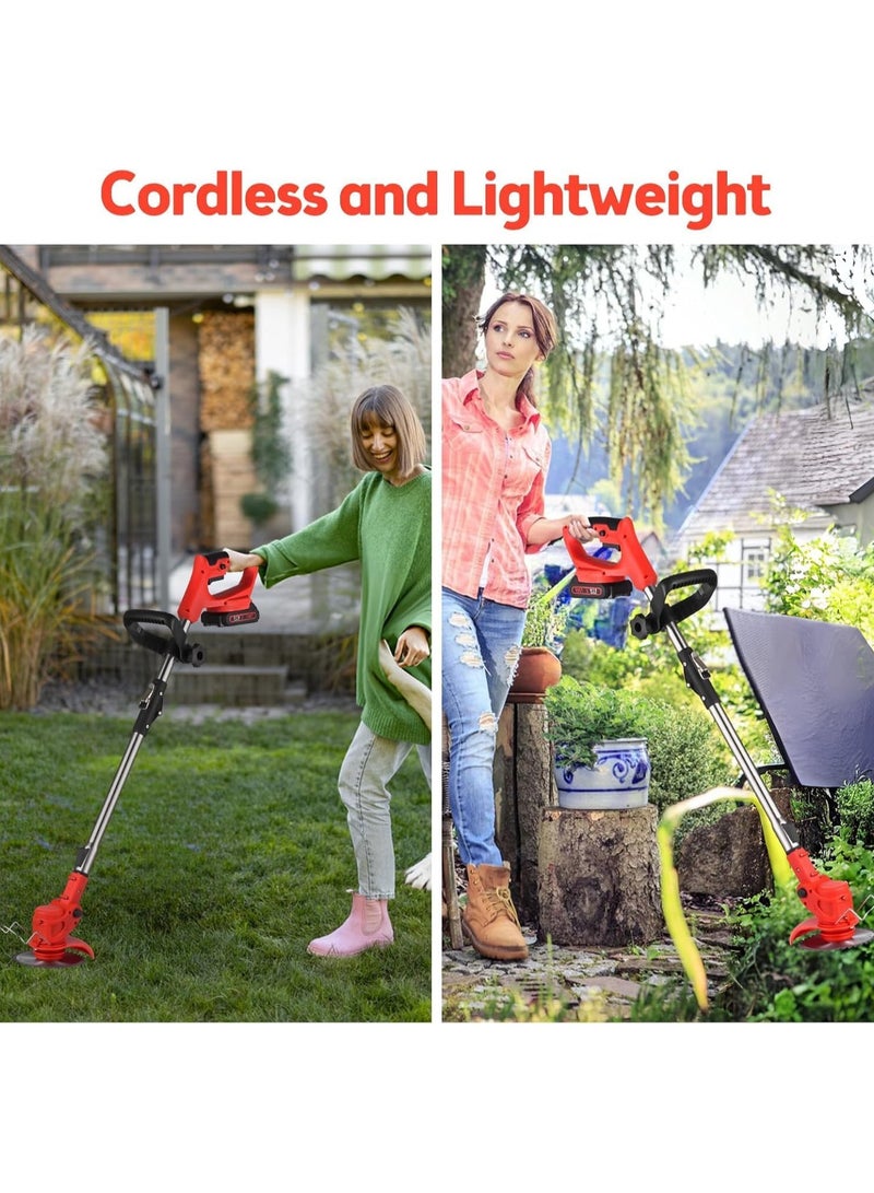 Vitacelli Cordless Weed Wacker & Grass Trimmer – Lightweight Stringless Brush Cutter & Edger with 1 Battery & Charger | Ideal for Lawn, Garden, and Outdoor Maintenance  - Image 2