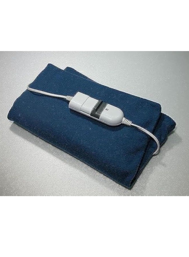 Electric Heating Pad with Control, Navy, Soft Fleece Material