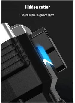 VIX STORE Torch Light LED Tactical Flashlight Long Distance Beam Range with Power Bank Hammer and Strong MagnetsWindow Glass and Seat Belt Cutter 4 Modes for Car Camping Hiking Indoor Outdoor A 1  - Image 4