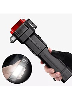 VIX STORE Torch Light LED Tactical Flashlight Long Distance Beam Range with Power Bank Hammer and Strong MagnetsWindow Glass and Seat Belt Cutter 4 Modes for Car Camping Hiking Indoor Outdoor A 1  - Image 3