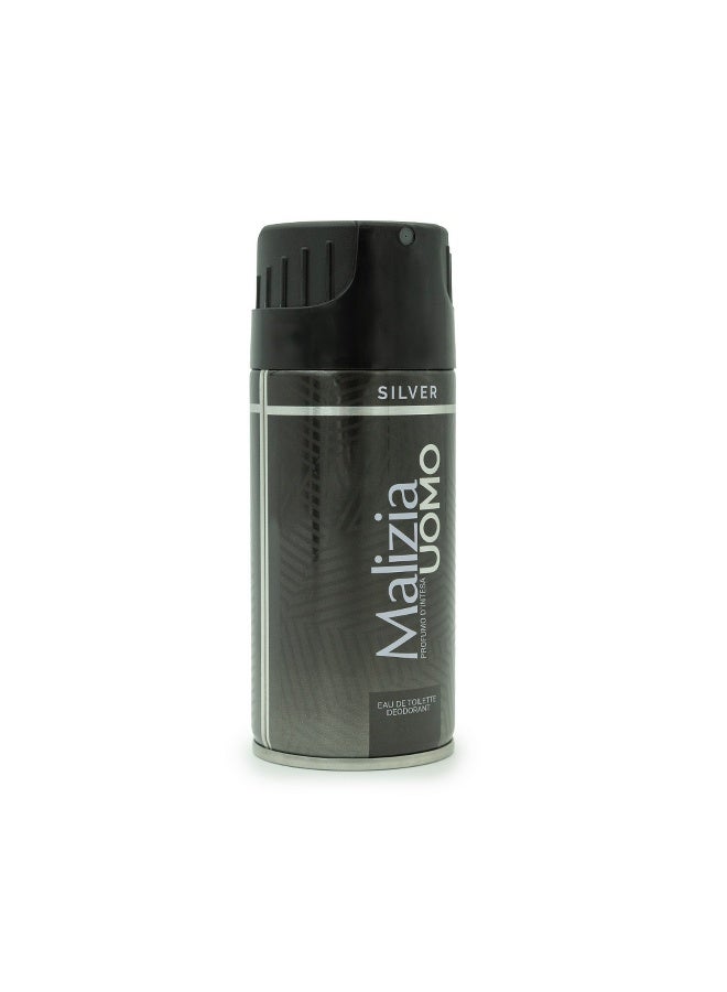 Malizia Uomo Body Deodorant For Men Silver 150Ml - Image 2