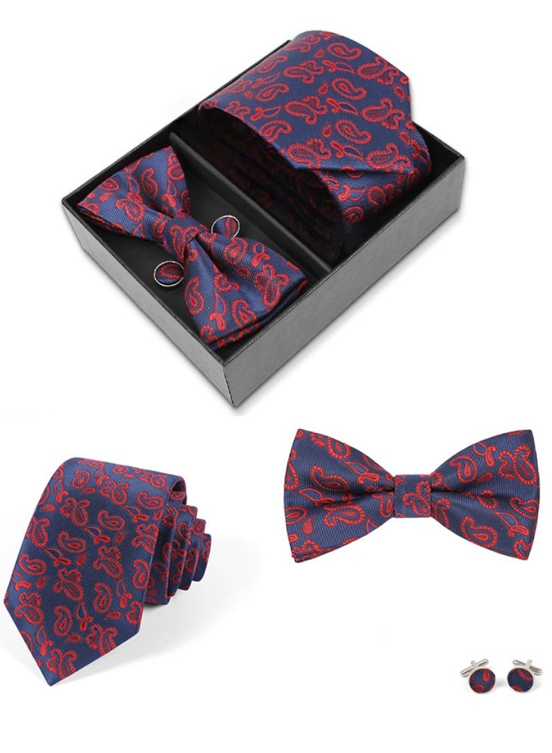 أروى المألوف ربطة العنق دعوى هدية مربع مجموعة (التعادل ، أزرار أكمام ، القوس التعادل مجموعة) - Image 1