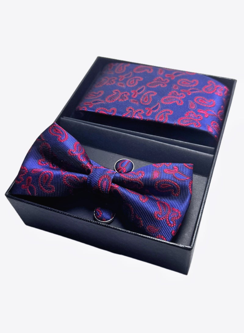 أروى المألوف ربطة العنق دعوى هدية مربع مجموعة (التعادل ، أزرار أكمام ، القوس التعادل مجموعة) - Image 2