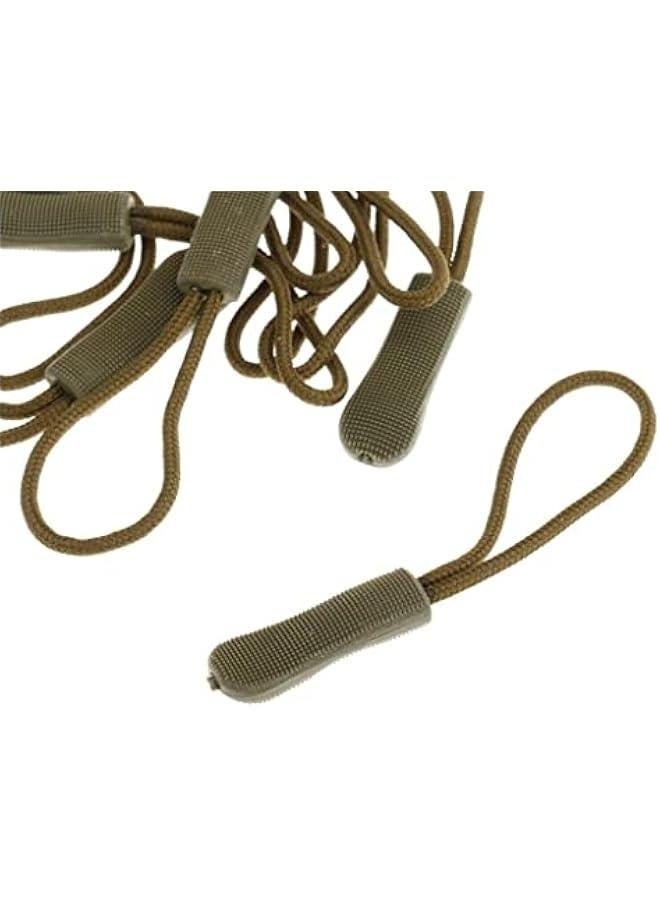10pcs Zipper Pull Cord Zip Puller Zip Fastener Zip Slider Replacement Jacket Bag - Army Green - Image 2