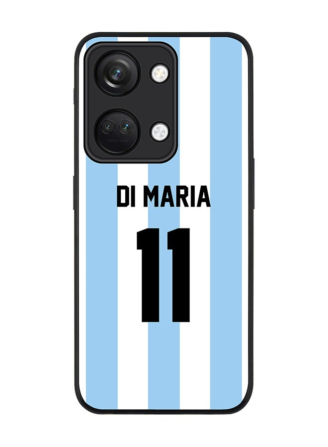 Stylizedd Rugged Black edge case for ONEPLUS NORD 3 5G / OnePlus Ace 2V, Slim fit Soft Case Flexible Rubber Edges Anti Drop TPU Gel Thin Cover -  Football Team - Argentina, Player Name - Di Maria - Image 1