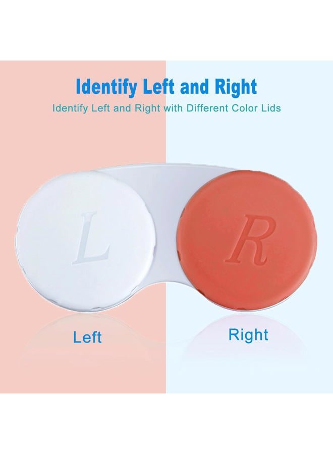 QVVQ 12PCS Contact Lens Case, Colorful Contact Lens Box Left/Right Eyes Holder Container, Outdoor Mini Contact Lens Soak Storage Kit for Travel&Home. - Image 2