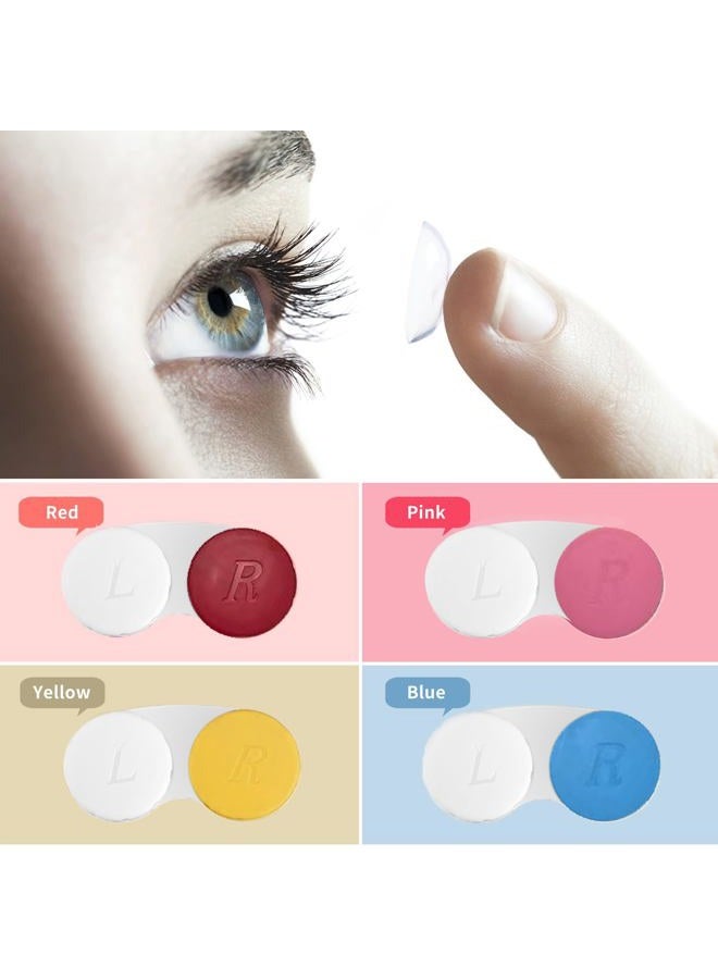 QVVQ 12PCS Contact Lens Case, Colorful Contact Lens Box Left/Right Eyes Holder Container, Outdoor Mini Contact Lens Soak Storage Kit for Travel&Home. - Image 4