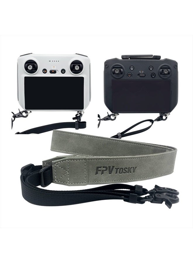FPVtosky Lanyard for DJI RC & RC 2 & RC Pro Controller, DJI Mini 3 Pro Lanyard RC Neck Strap, Soft Leather Lanyard Compatible with Mavic 3 / Air 3 / Mini 3 Pro/Remote Controller Accessories - Image 1
