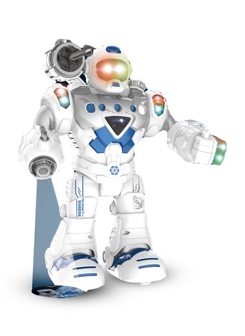Hero President Robot Warrior Toy – Interactive Light & Sound Walking Robot with Shooting & Projection