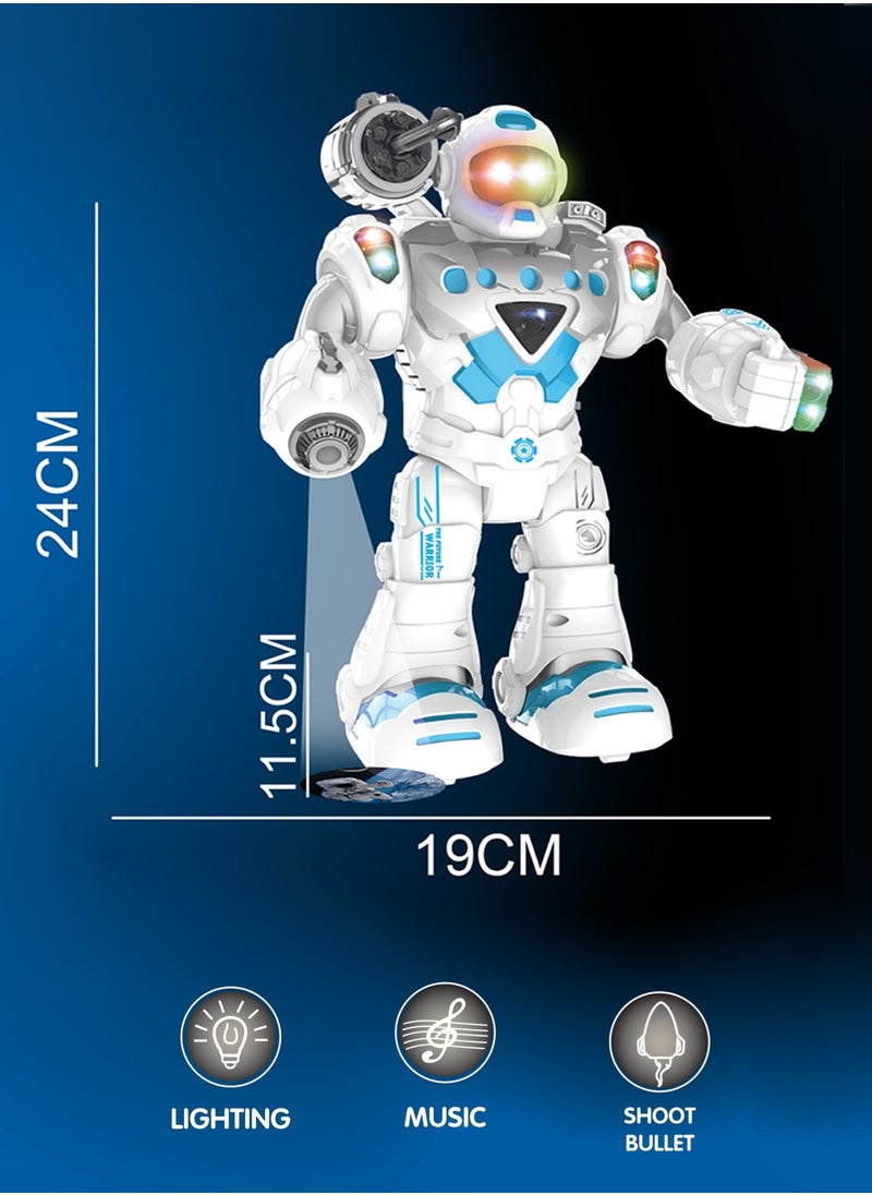 null - Hero President Robot Warrior Toy – Interactive Light & Sound Walking Robot with Shooting & Projection - Image 1