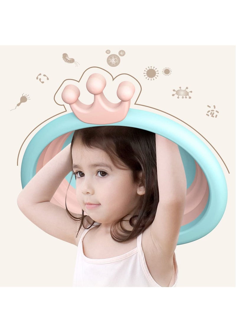 Pack of 2 Mini Collapsible Baby Wash Basins, Foldable and Portable for Camping Traveling, Lightweight Washbasins Shampooing Washing, Ideal Newborns, Babies, Kids