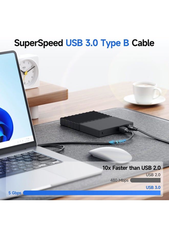 Cable Matters USB C to USB B 3.0 Cable - 3.3ft, USBC to USB-Type B 3.0 Cable, USB-B to USB-C, Black - Image 5