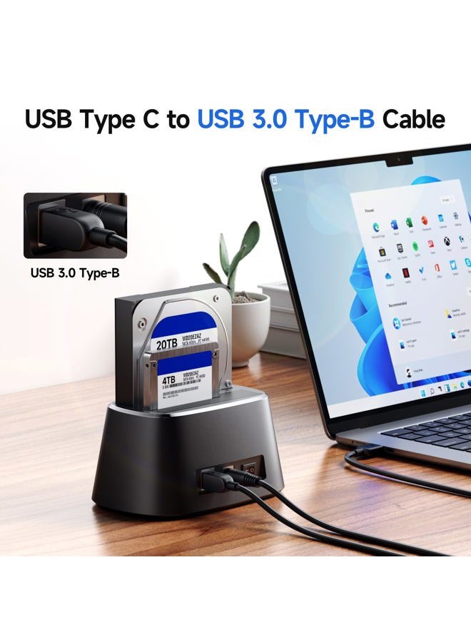Cable Matters USB C to USB B 3.0 Cable - 3.3ft, USBC to USB-Type B 3.0 Cable, USB-B to USB-C, Black - Image 2