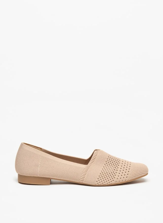Flora Bella By Shoexpress Women's Textured Slip-On Pointed Toe Ballerina