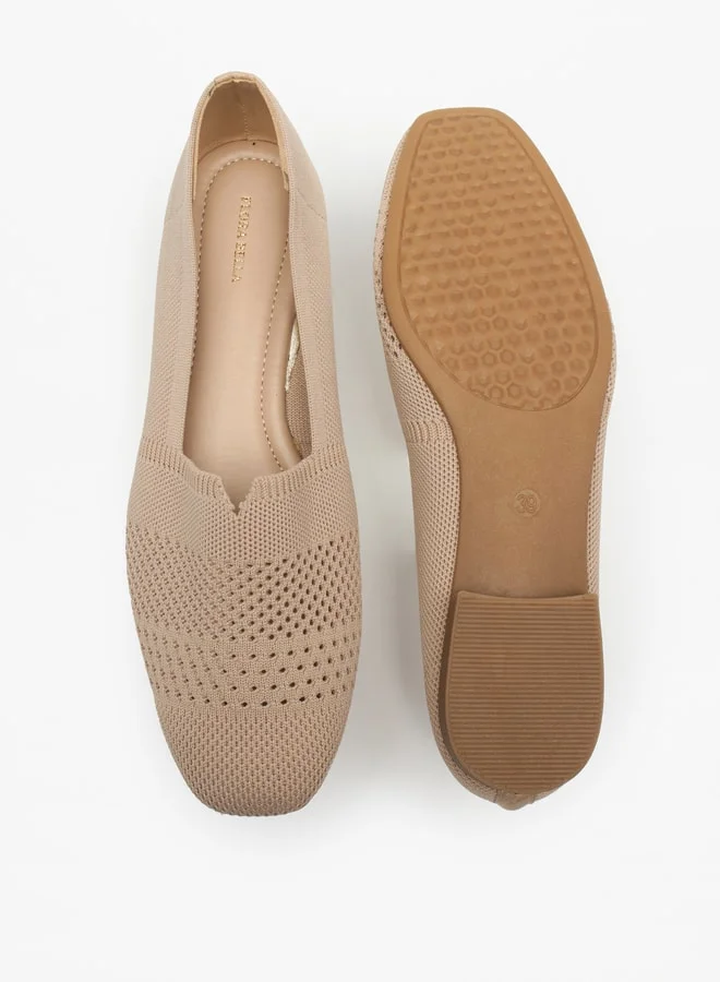 Flora Bella By Shoexpress Women's Textured Slip-On Pointed Toe Ballerina
