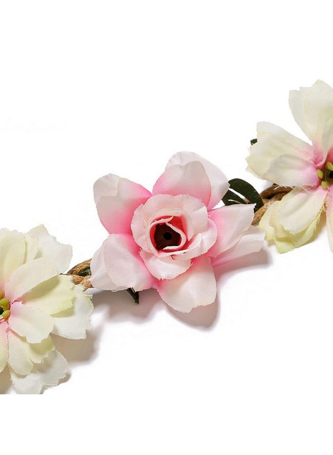 AUOCATTAIL 6 Pcs Girl Boho Flower Headband Hair Rose Gesang Wreath Floral Crown Fairy Headpiece Wedding Tour Festival Photos Accessories For Women Kids - Image 4