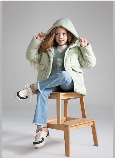 DeFacto Girl Hooded Long Sleeve Jacket