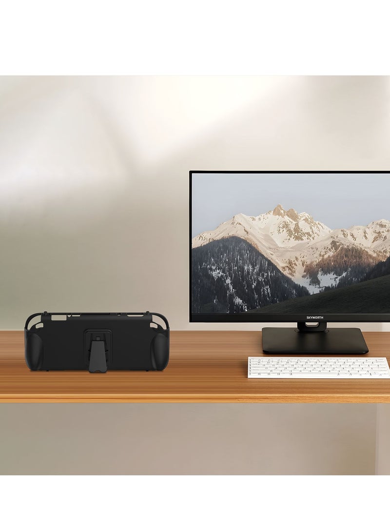 For Nintendo Switch 2  Console Upgrade Protective TPU case Shell Cover WITH/ Kickstand Anti-slip Grip Black - Image 5