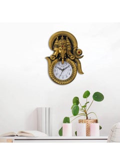 Webelkart Webelkart Designer Stones Ganesha Inside Om Plastic Wall Clock for Home/Living Room/Bedroom/Kitchen| Wall Clock for Office (Ganesha Inside Om)- Copper - Wall Watch for Home  - Image 5