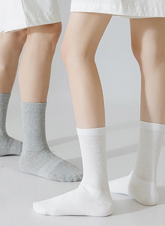 Socks 2 Pairs Of Gray And White Socks, Novelty Couple Socks, Men And Women Adult Middle Tube Socks, Valentine's Day Gift Friendship Socks  - Image 3