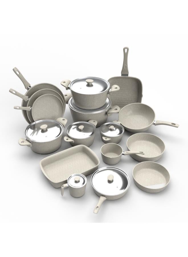 توب شيف مجموعة من 19 قطعة طقم أواني طهي من الجرانيت - Image 3