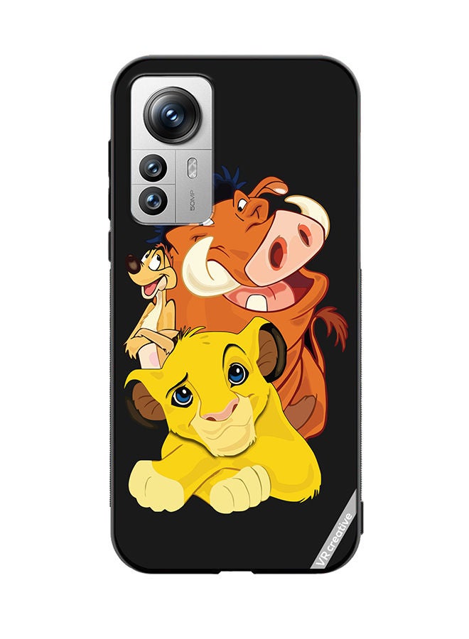 VR CREATIVE Protective Case Cover For Xiaomi 12 Pro Star Cutouts Lion King Group Design Multicolour - Image 1